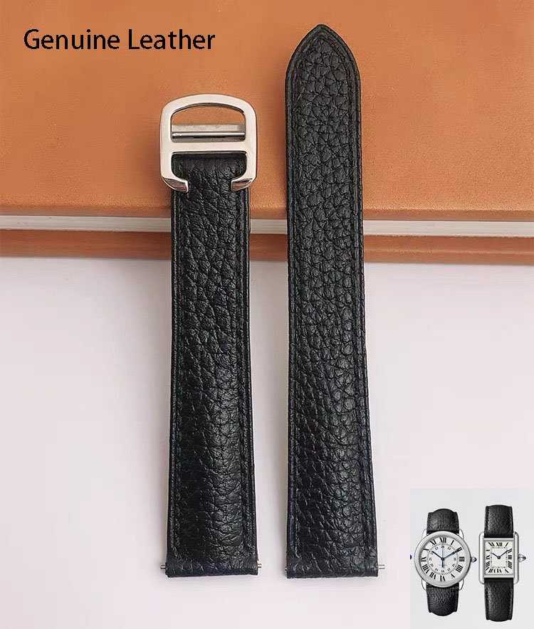 Cartier Watch Ballon Bleu - Bracelet de montre en cuir véritable