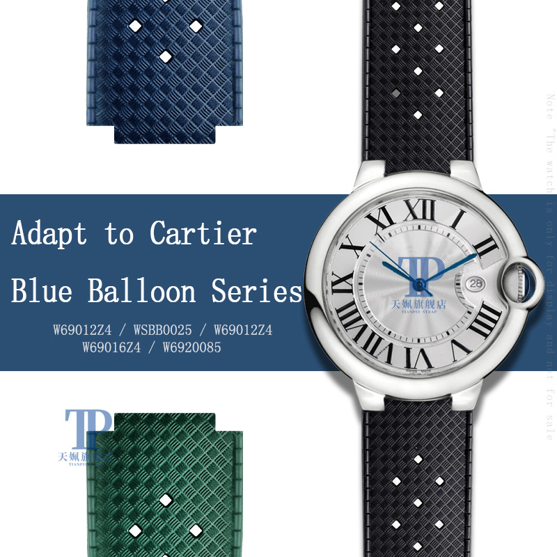 Bracelet de montre en caoutcho - Cartier Watch Ballon Bleu avis et prix