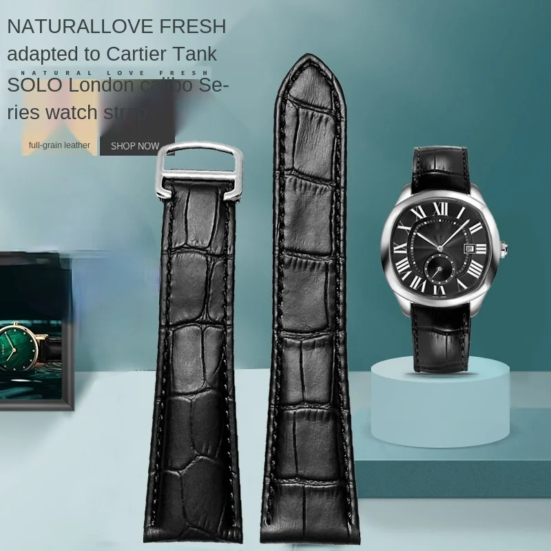 Bracelet de montre en cuir vér - Cartier Watch Tank avis et prix